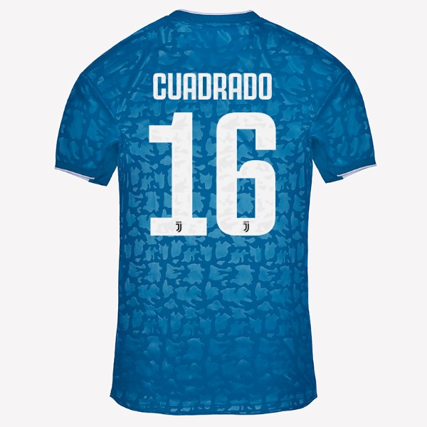 Camiseta Juventus NO.16 Cuadredo Replica Tercera Ropa 2019/20 Azul